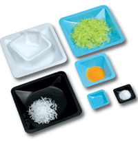 Disposable weighing boats, standard, 140 x 140 x 22mm (White) (Per pack of 500 pcs)