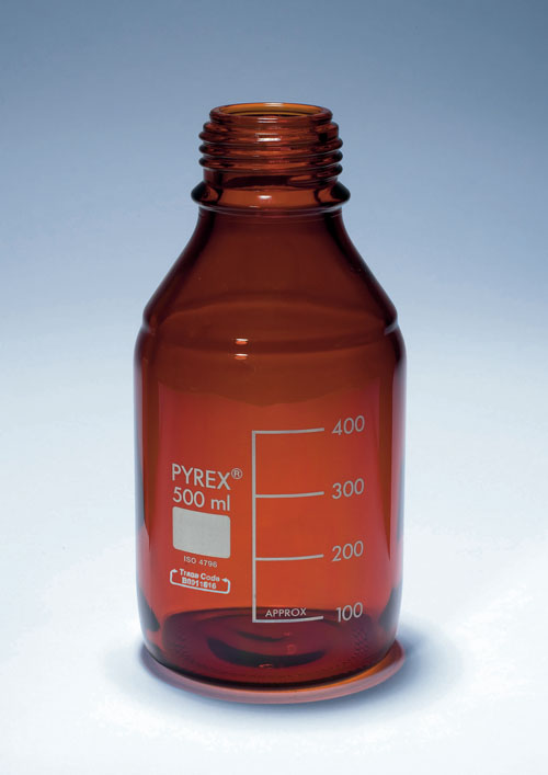 PYREX ® 160 mL Wide Mouth Milk Dilution Bottle, Screw Cap, Graduated, Glass Bottles, Bottles, Laboratory Supplies