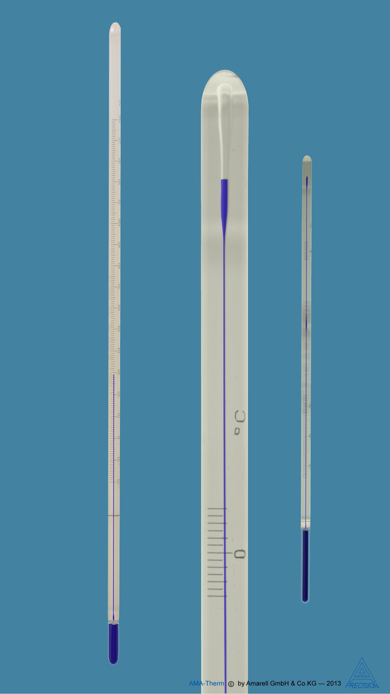 ASTM Thermometer, S12F, white backed, -5 + 215 : 0.5 deg F