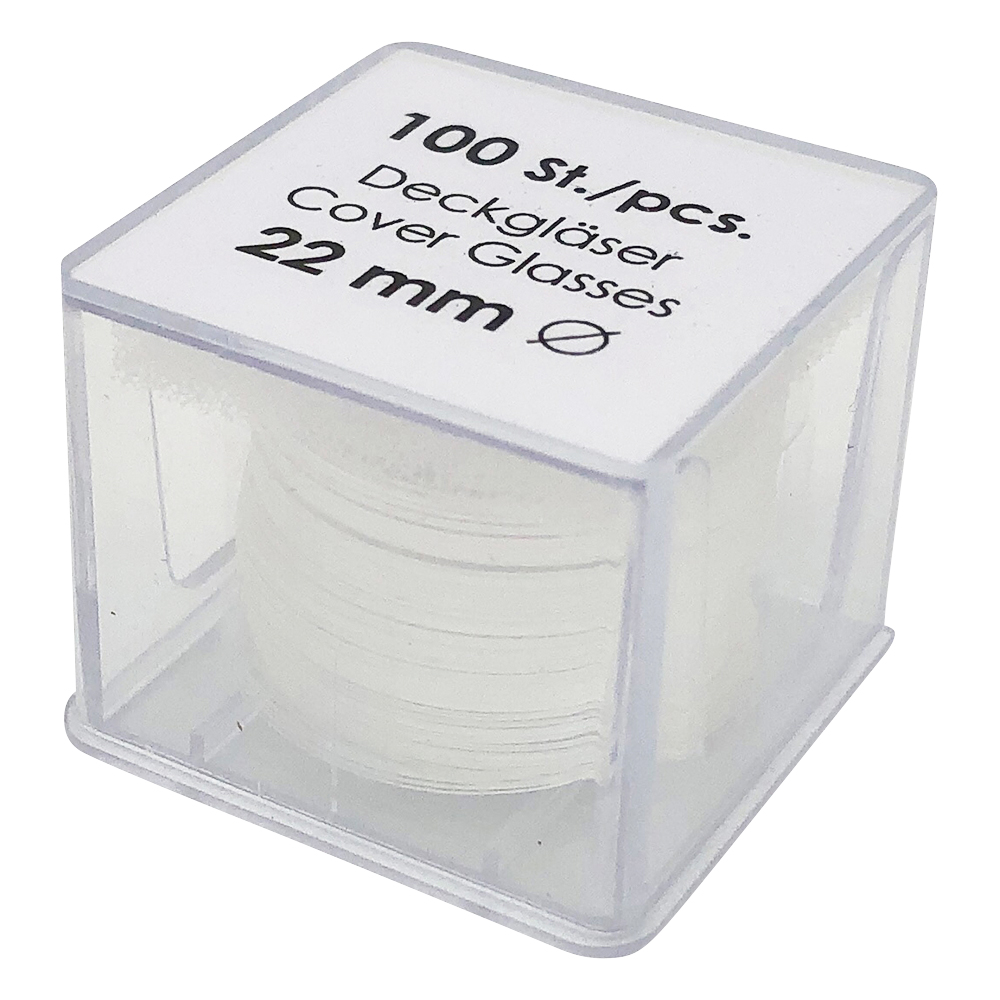 Round Cover Glass F22mm 100 Pieces x 10 Boxes