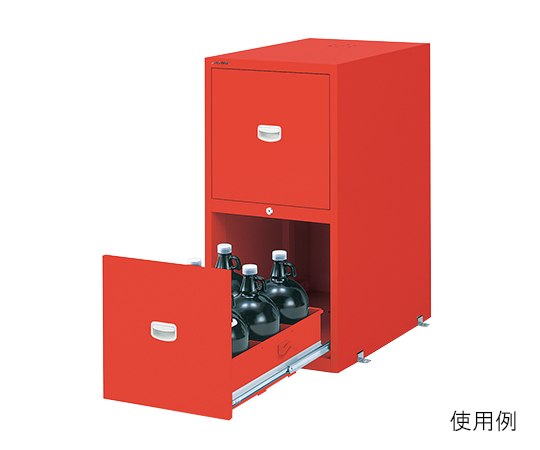 Earthquake-Resistant Chemical Closet (Made Of Steel) 450 x 700 x 900 Red